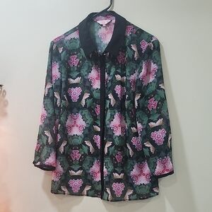 Ted Baker Floral Camisole - Black, Pink, Green